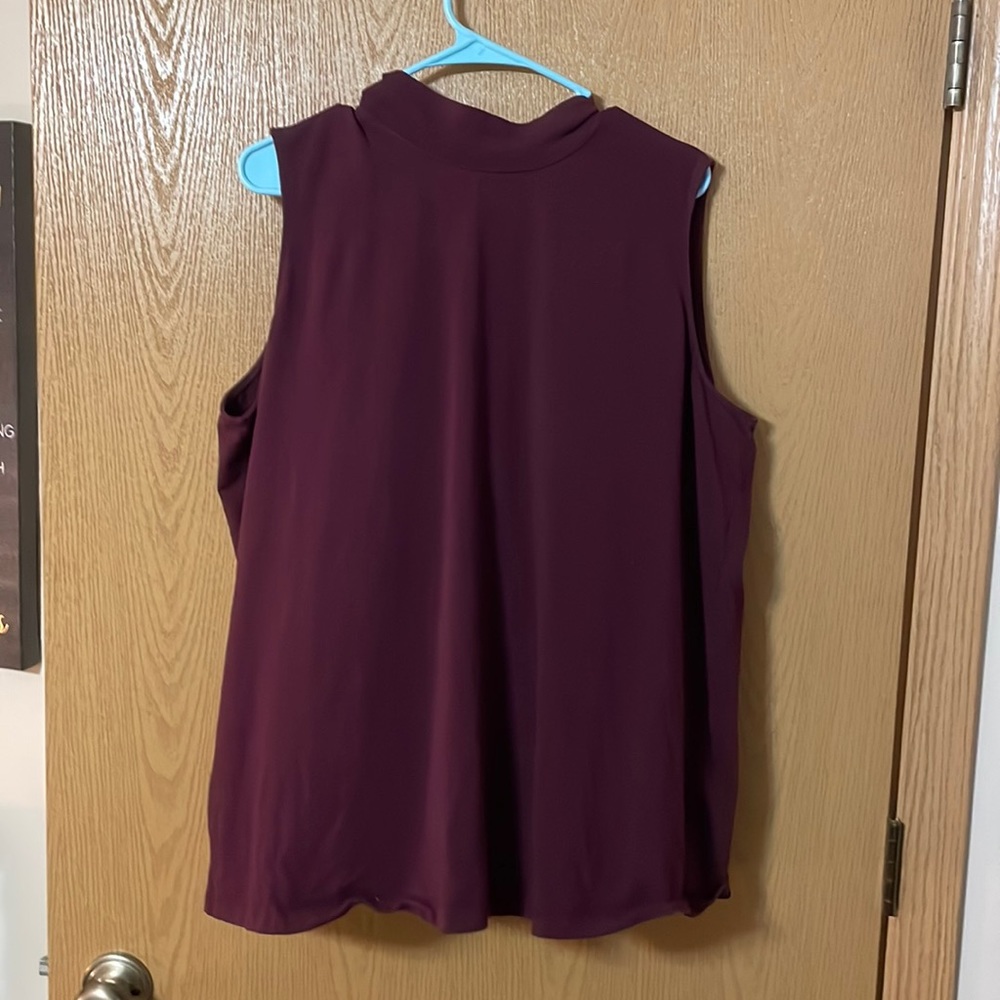 Red Sleeveless CJ Banks Turtleneck